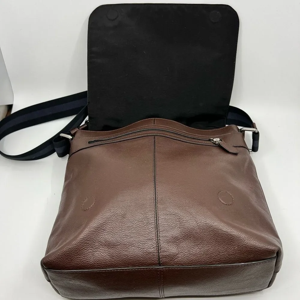 Coach Unisex Charles Brown Leather Crossbody Messenger Bag F72362